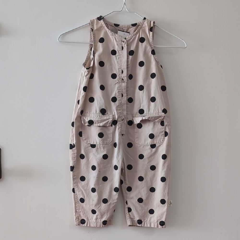 Angie Polka Dot Kids Bodysuit - Black and Cream
